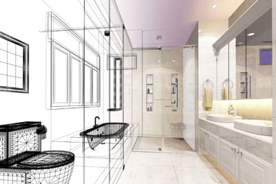 Badezimmerrenovierung